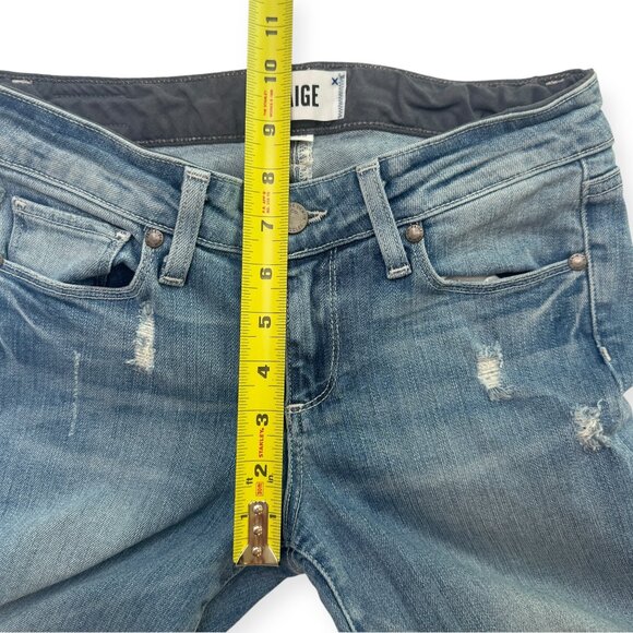 PAIGE Skyline Ankle Peg Jeans Distressed Hem - Picture 9 of 12